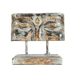 Fa panel, Buddha szem antik piros-arany "S"