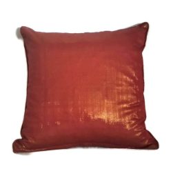 Díszpárnahuzat "M", piros-aranyszínű