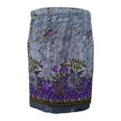 Lapszoknya rövid, virágos szürke alul díszsáv