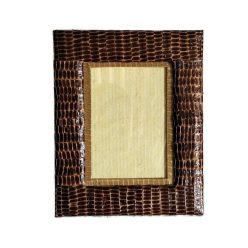 Natúr képkeret, kígyó mintás "M"