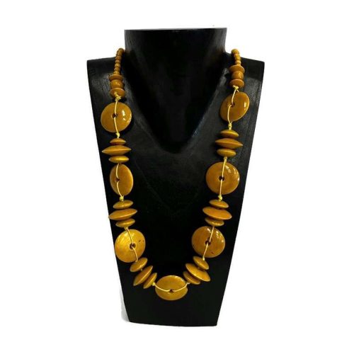 Nyaklánc, női, fa lencsés 3.