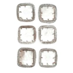 Poháralátét szett fehér