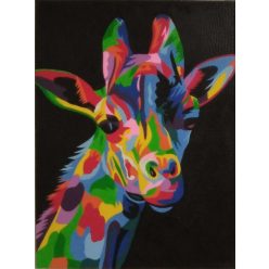 Aboriginal stílusú zsiráf festmény