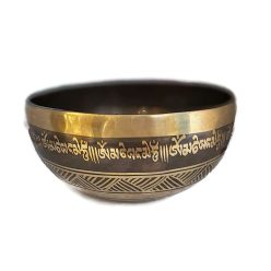   Hangtál Tibeti kézzel vésett mintával 438gr torok csakra jellel