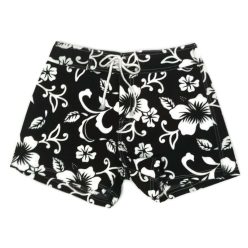 Női rövidnadrág Hawaii mintás 13. fekete XS