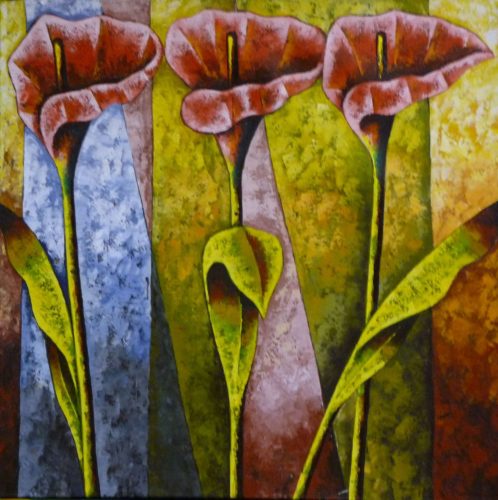 Három szál kála festmény