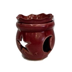   Párologtató, aromalámpa illóolajhoz, öblös holdas rózsaszín