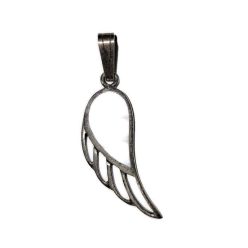   Kézzel készült ezüst angyalszárny medál gyöngyházfehér kagylóval kicsi