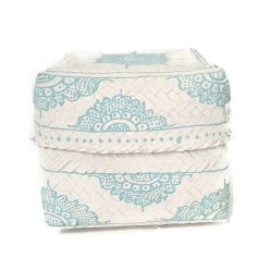 Bali fonott tároló fehér-világoskék "M"