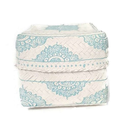 Bali fonott tároló fehér-világoskék "M"