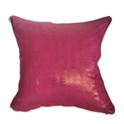 Díszpárnahuzat "M", pink-aranyszínű