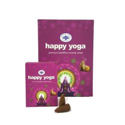 Green Tree Happy Yoga visszaáramló kúpfüstölő