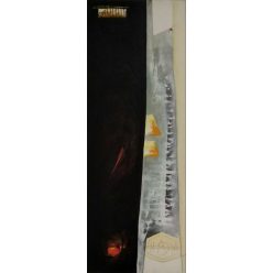 Fekete-fehér absztrakt festmény 45x120cm