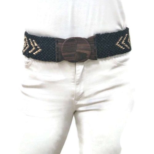 Öv széles kókusz fekete