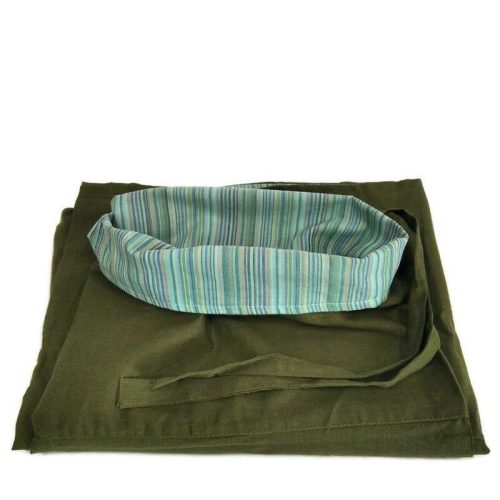 Thai uniszex nadrág olajzöld, világoszöld derékrésszel