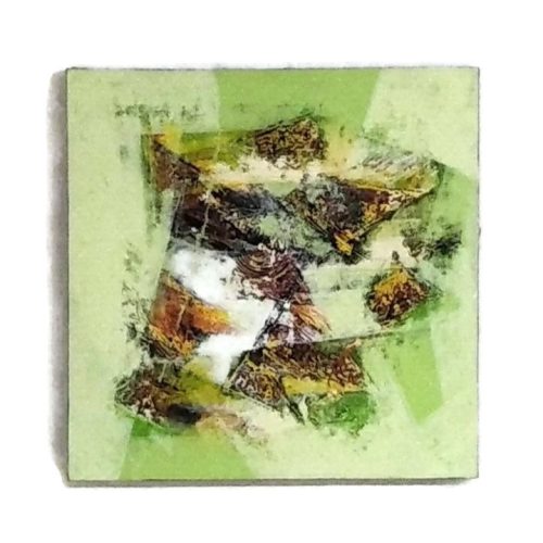 Festmény zöld absztrakt 50x50cm 3.