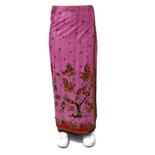 Lapszoknya hosszú, rózsaszín fa mintás