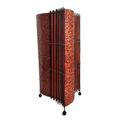   Asztali lámpabúra, narancs tojáshéjjal díszítve "S"