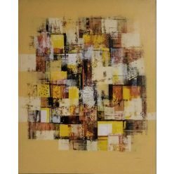 Bézs absztrakt festmény