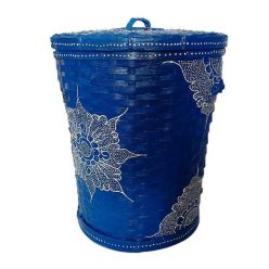 Bali fonott szennyestartó sötétkék "S"