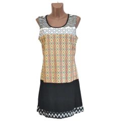 UDG rövid ruha, fehér alapon apró mintás