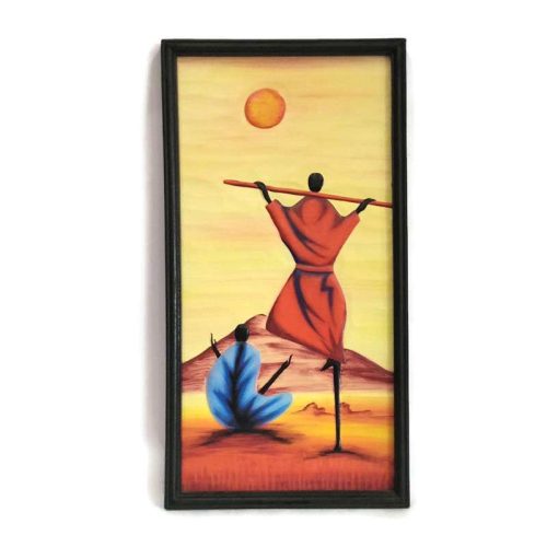 Fa kép, afrikai pásztorok, 2 alak