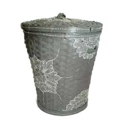 Bali fonott szennyestartó szürke "S"