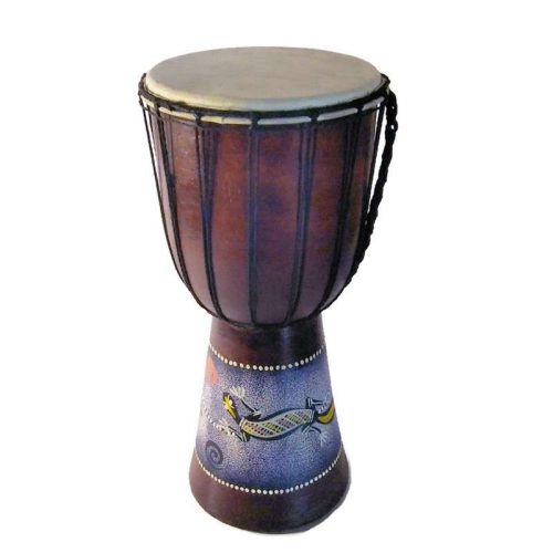 Dob/ Djembe, 40cm lila alapon mintás