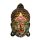 Buddha fej sötétbarna-virágos 40cm pillangó az állon