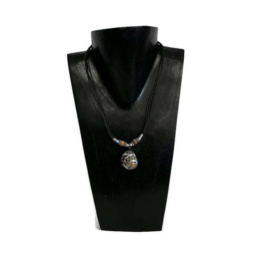 Nyaklánc, női, pöttyös csiga medál