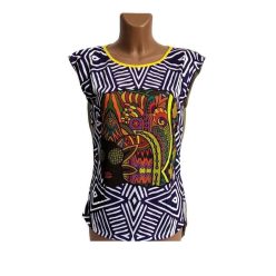 UDG ujjatlan felső, női arc mintával