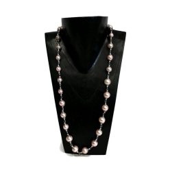 Nyaklánc, női, fém foglalatos, tekla gyöngysor 4.