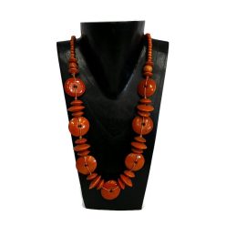 Nyaklánc, női, fa lencsés 5.