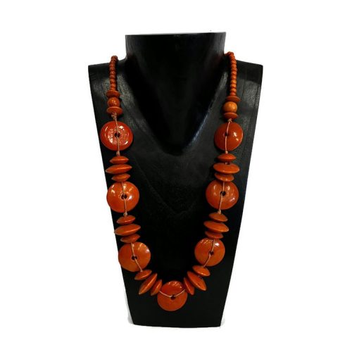 Nyaklánc, női, fa lencsés 5.