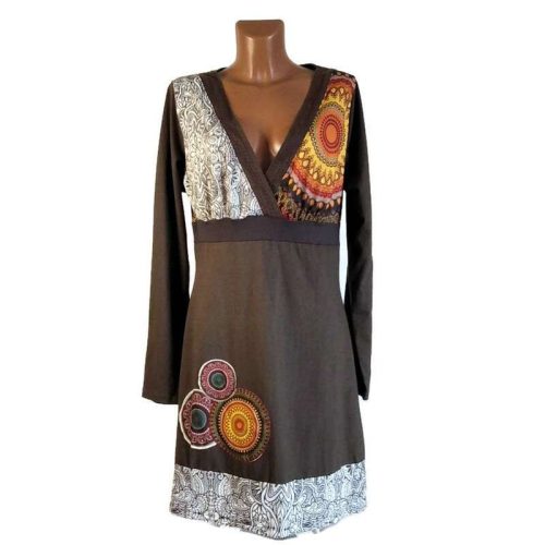 UDG átlapolt felső részű, hosszú ujjú ruha