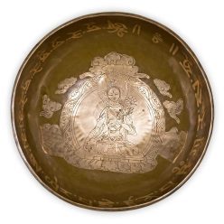 Hangtál Fehér Tara mintával – vésett 1472gr 