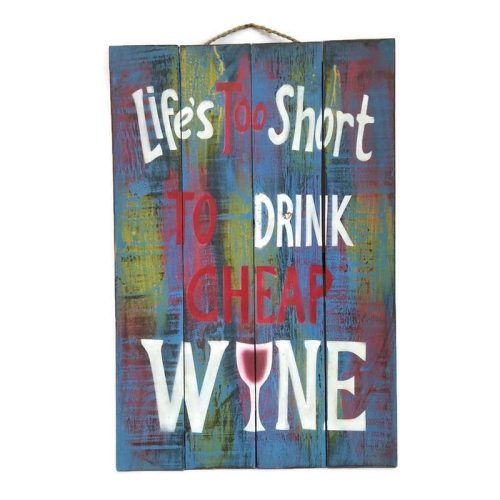 Fatábla festett, vicces idézet dizájn boros