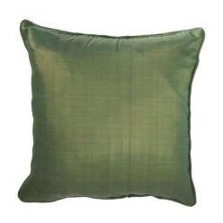 Díszpárnahuzat "S", középzöld-aranyszínű