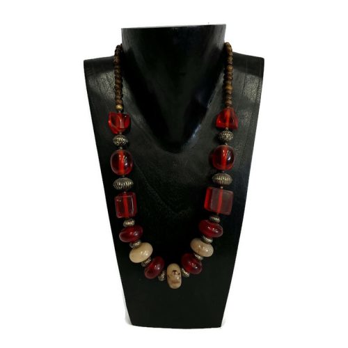 Nyaklánc, női, antik hatású nagy gyöngyökkel