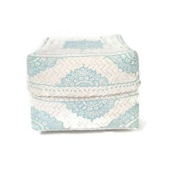 Bali fonott tároló fehér-világoskék "L"
