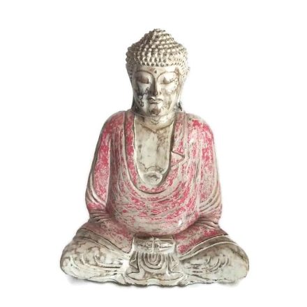 Thai meditáló Buddha antikolt 35cm 