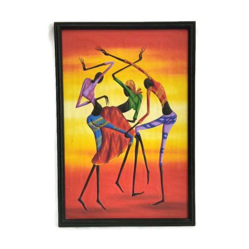 Fa kép, afrikai táncosok 3 alak