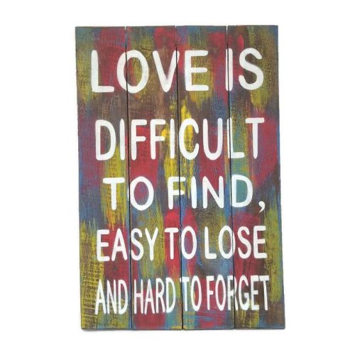 Fatábla festett, idézetes dizájn szerelem