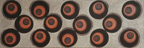 Aboriginal stílusú absztrakt festmény 