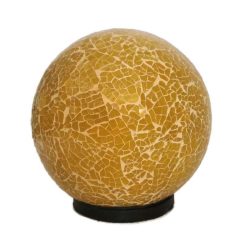 Üvegmozaik lámpabúra, gömb "S" sárga