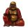 Nevető Buddha szobor - vörös-arany, szerencsehozó dekoráció 