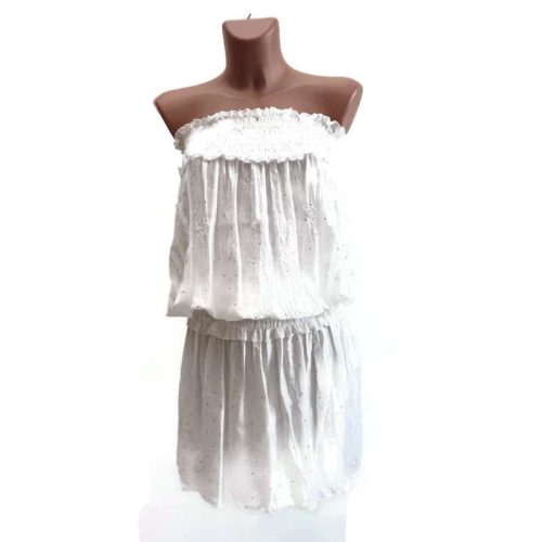 Rövid ruha, flitteres fehér