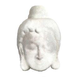 Üvegmozaik lámpabúra, Buddha fej "M" fehér