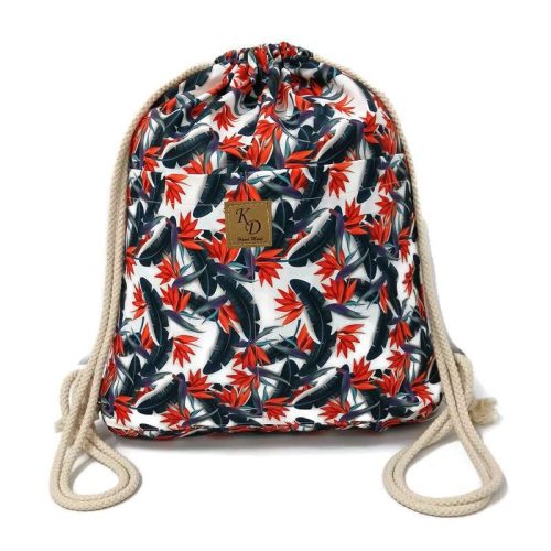 Utcai tornazsák, papagájvirágos