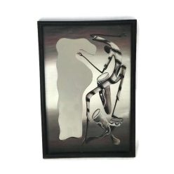 Fa kép tükörrel, afrikai dobos, jobb oldalon